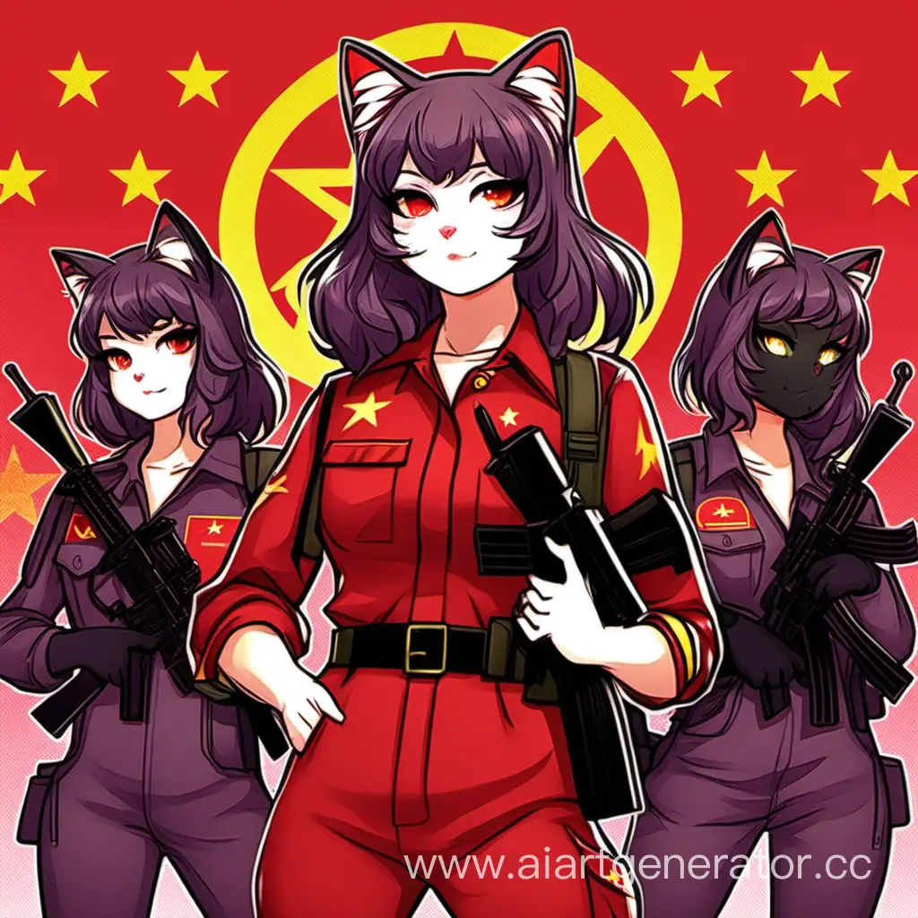 Revolutionary-Catgirl-in-Communist-Squad-Uniform