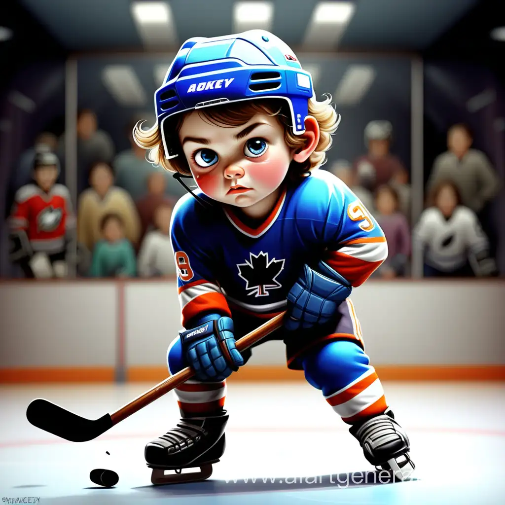 
хоккеист ребенок,арт
