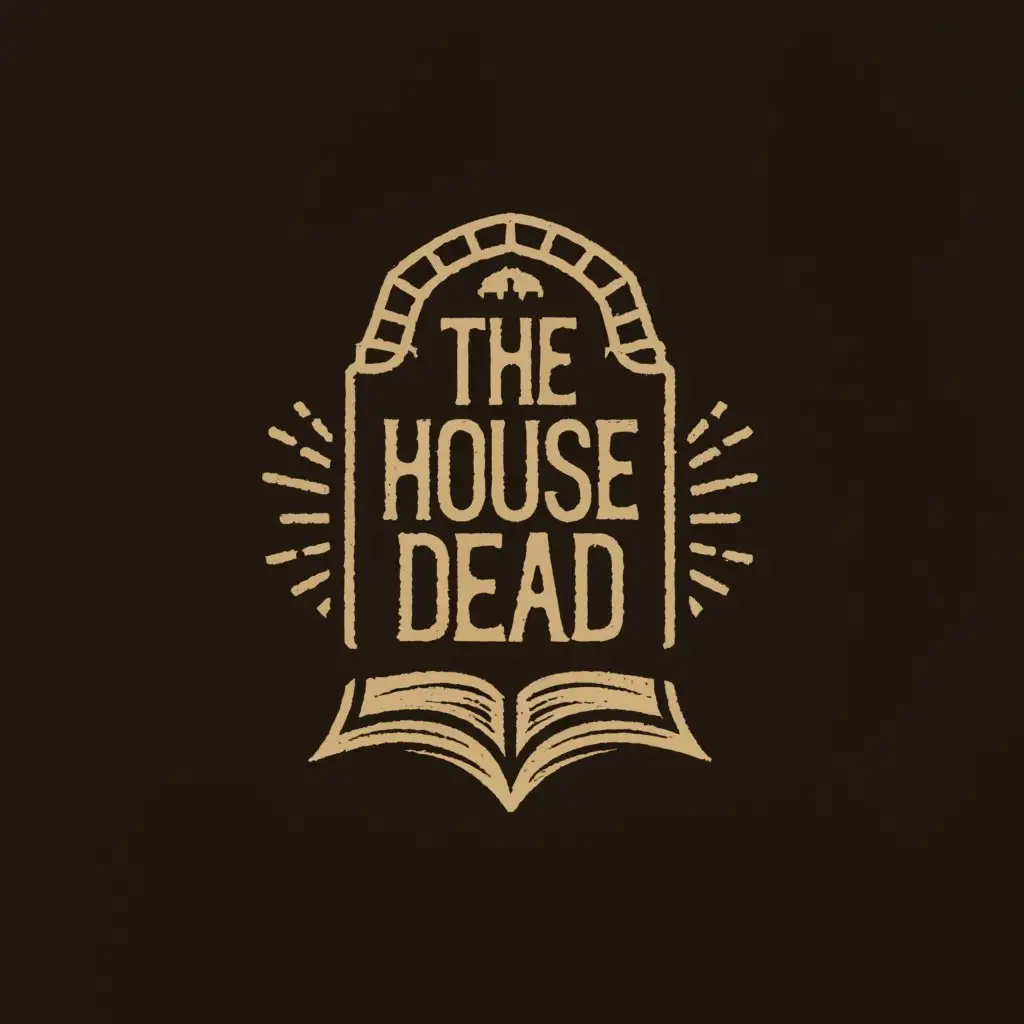 a logo design,with the text "The house of the dead", main symbol:Book,Moderate,be used in Education industry,clear background