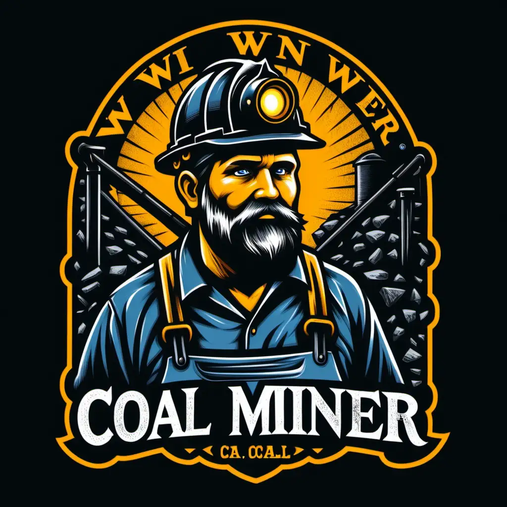coal miner-style shirt design "WV Coal Miner