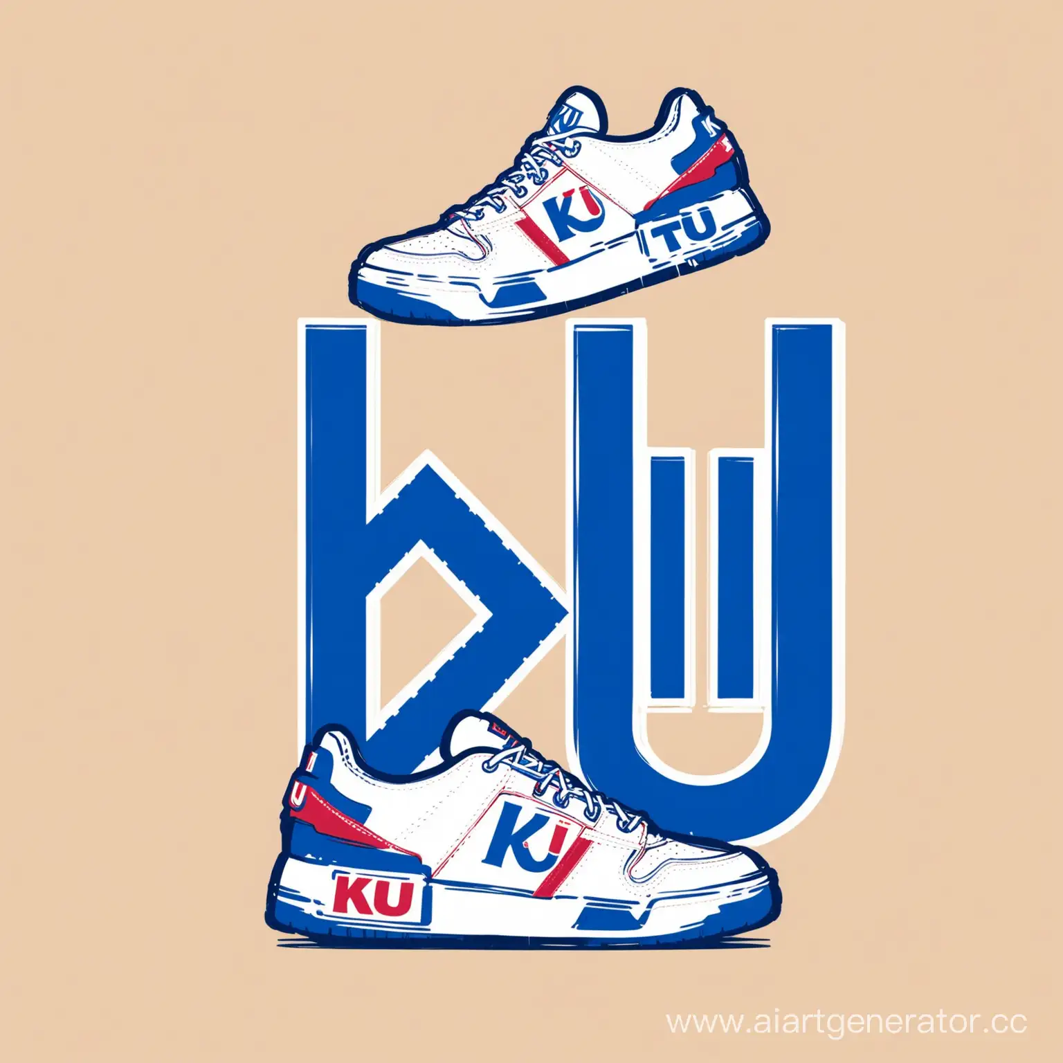 KU две буквы логотип и кроссовок 