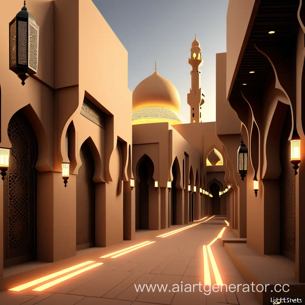 Enchanting-Arabian-Style-Lightstreets-Illuminating-a-Nighttime-Cityscape