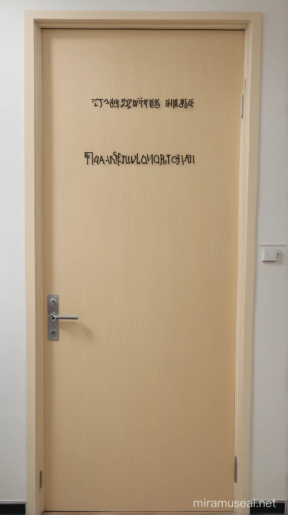 a classroom with the name of ''translation major'' on the door