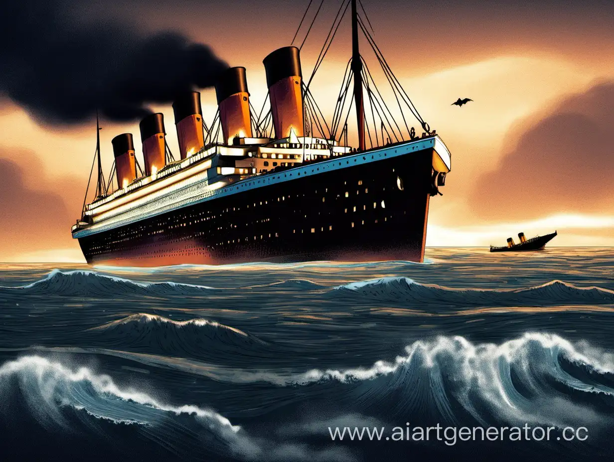 Tragic-Titanic-Sinking-Historical-Maritime-Disaster-Illustration