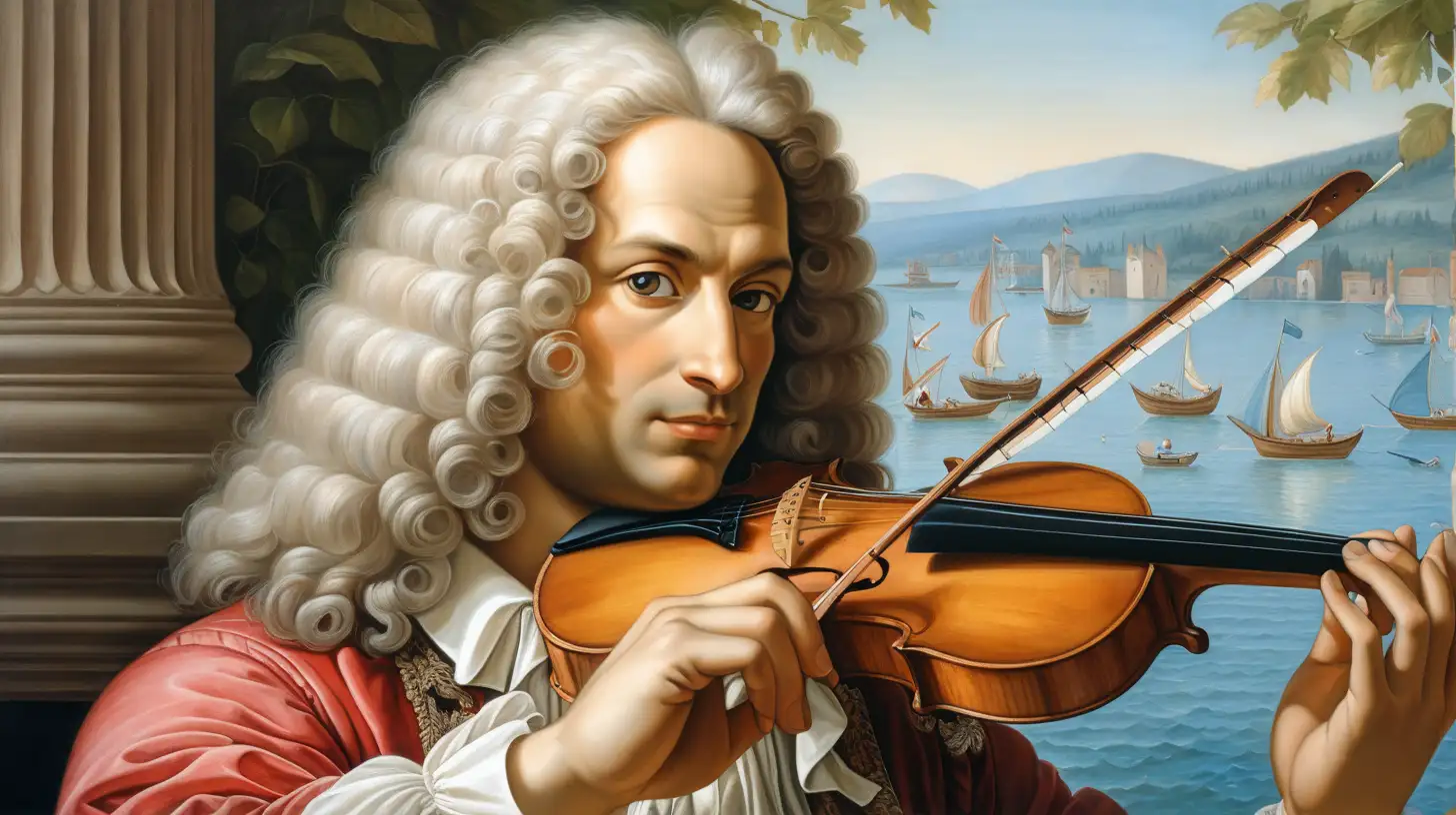 Antonio Vivaldi Composing Music in a Summer Garden