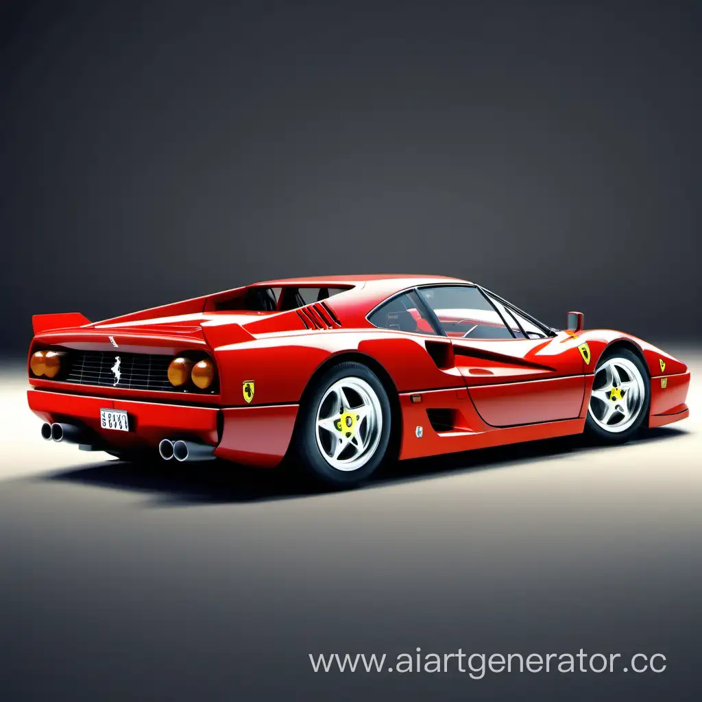 Modernized-Ferrari-GTO-288-Sleek-Red-Sports-Car-with-Contemporary-Flair