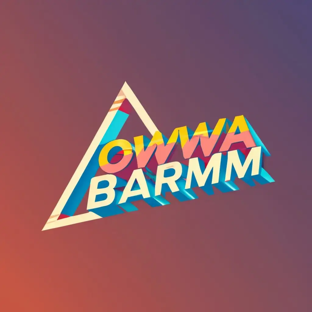 logo, 3d Triangle, with the text "OWWA BARMM", typography, be used in Events industry