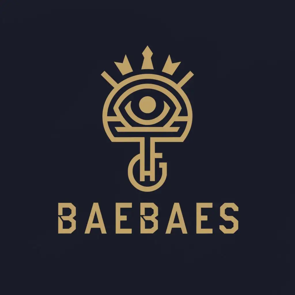 a logo design,with the text "BaeBaes", main symbol:third eye symbol with a diamond eye thats all in the design of a key of the future with a king crown on and roses
,complex,be used in Retail industry,clear background