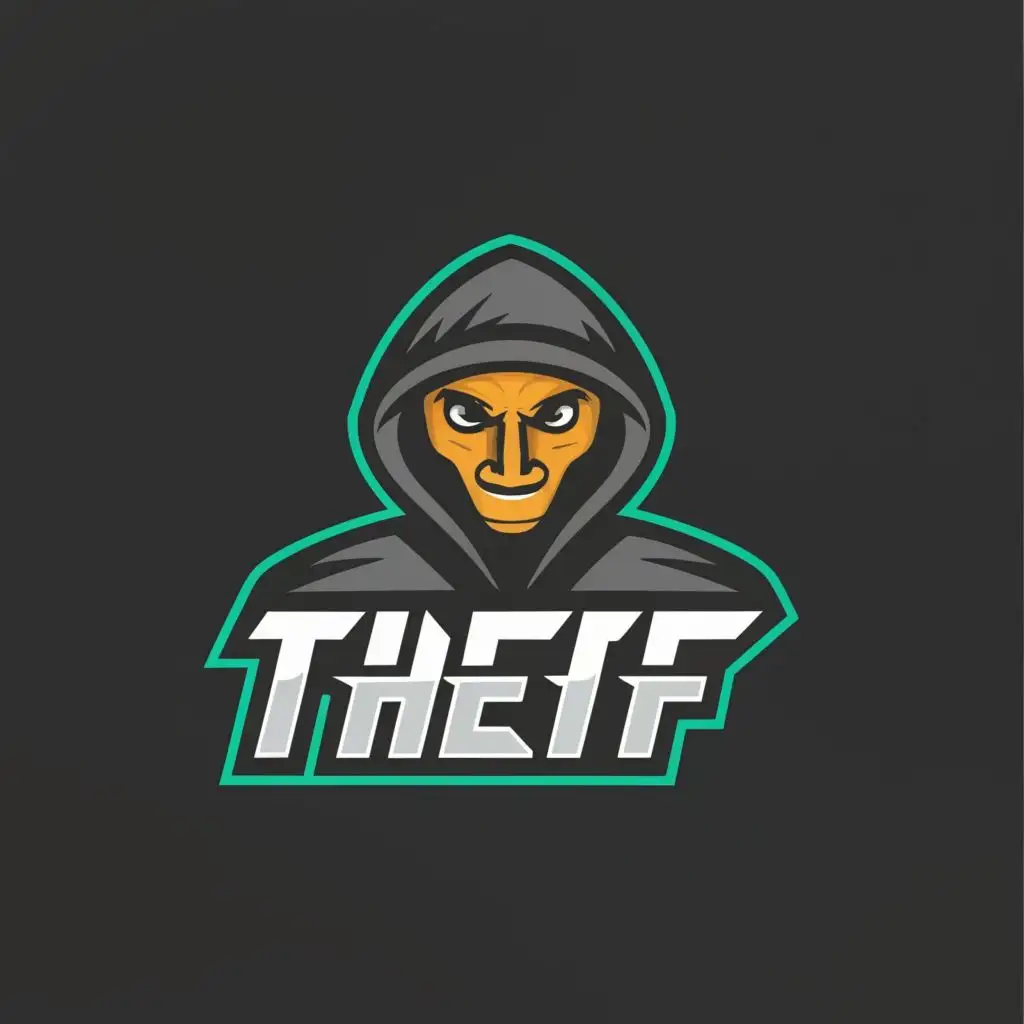 logo, Hacker, with the text "theif", typography, be used in Internet industry