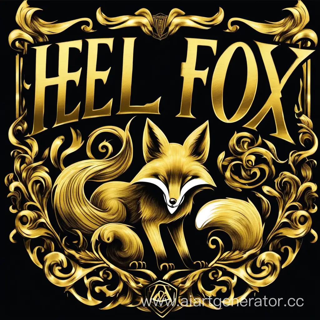 Mystical-Hell-Fox-with-Golden-Fur-in-a-Dark-Forest