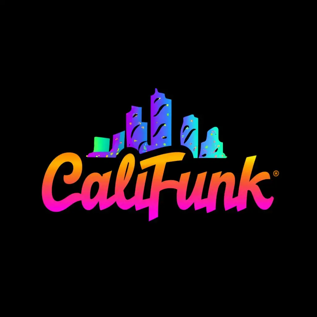 a logo design,with the text "CaliFunk", main symbol:Los Angeles, California.
premier Cannabis,complex,be used in Retail industry,clear background