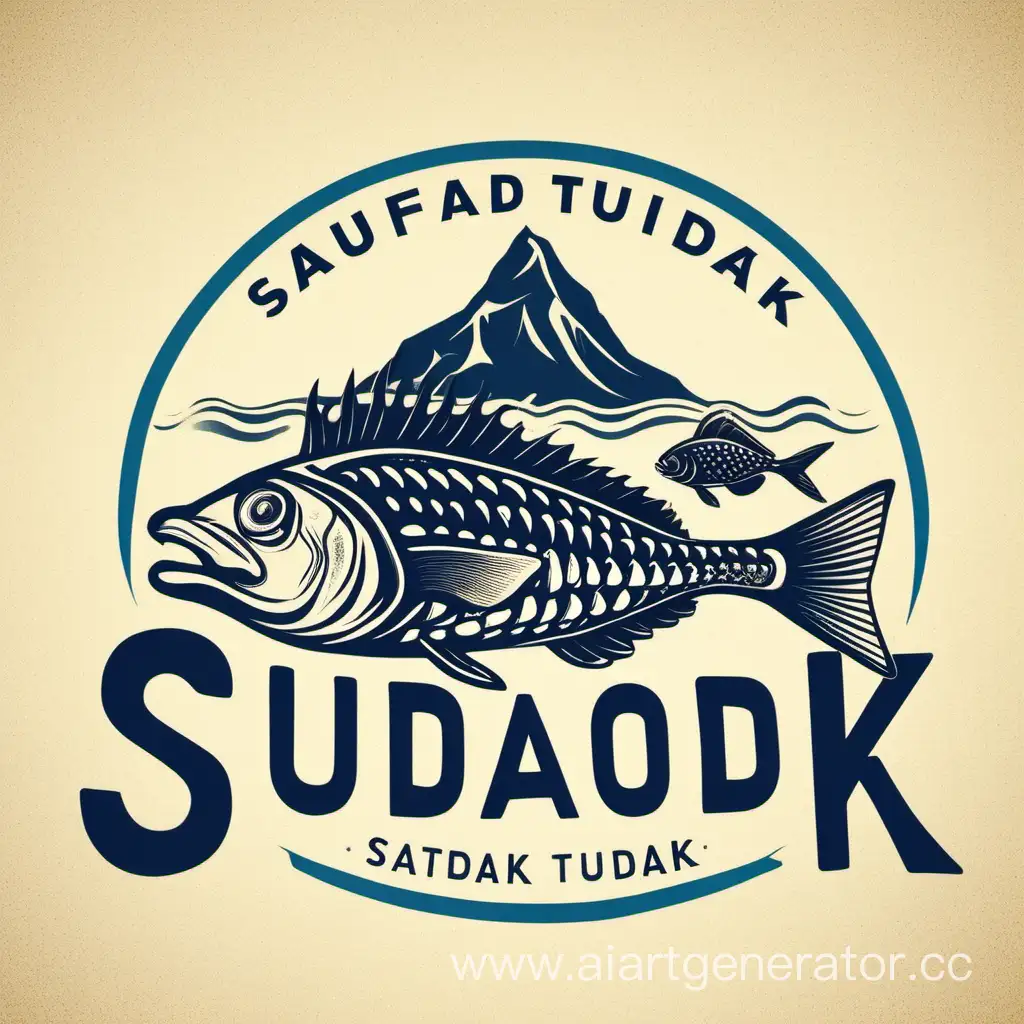 логотип для ресторана морской кухни с названием "Судак Тудак"