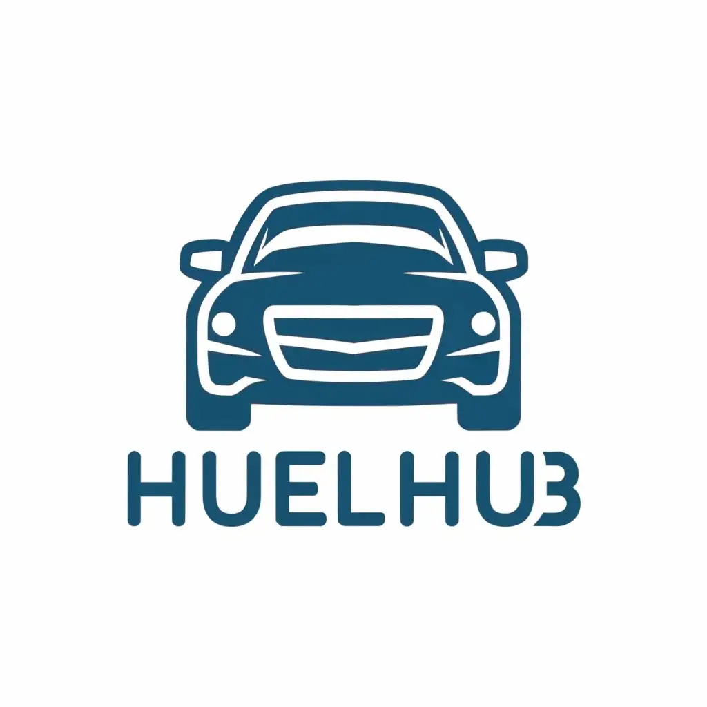 LOGO-Design-For-HUELHUB-Sleek-Car-Silhouette-with-Bold-Typography-for-Automotive-Industry