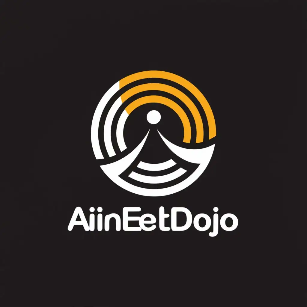 a logo design, with the text 'ainetdojo', main symbol:dojo, circle, Minimalistic, be used in Technology industry, clear background