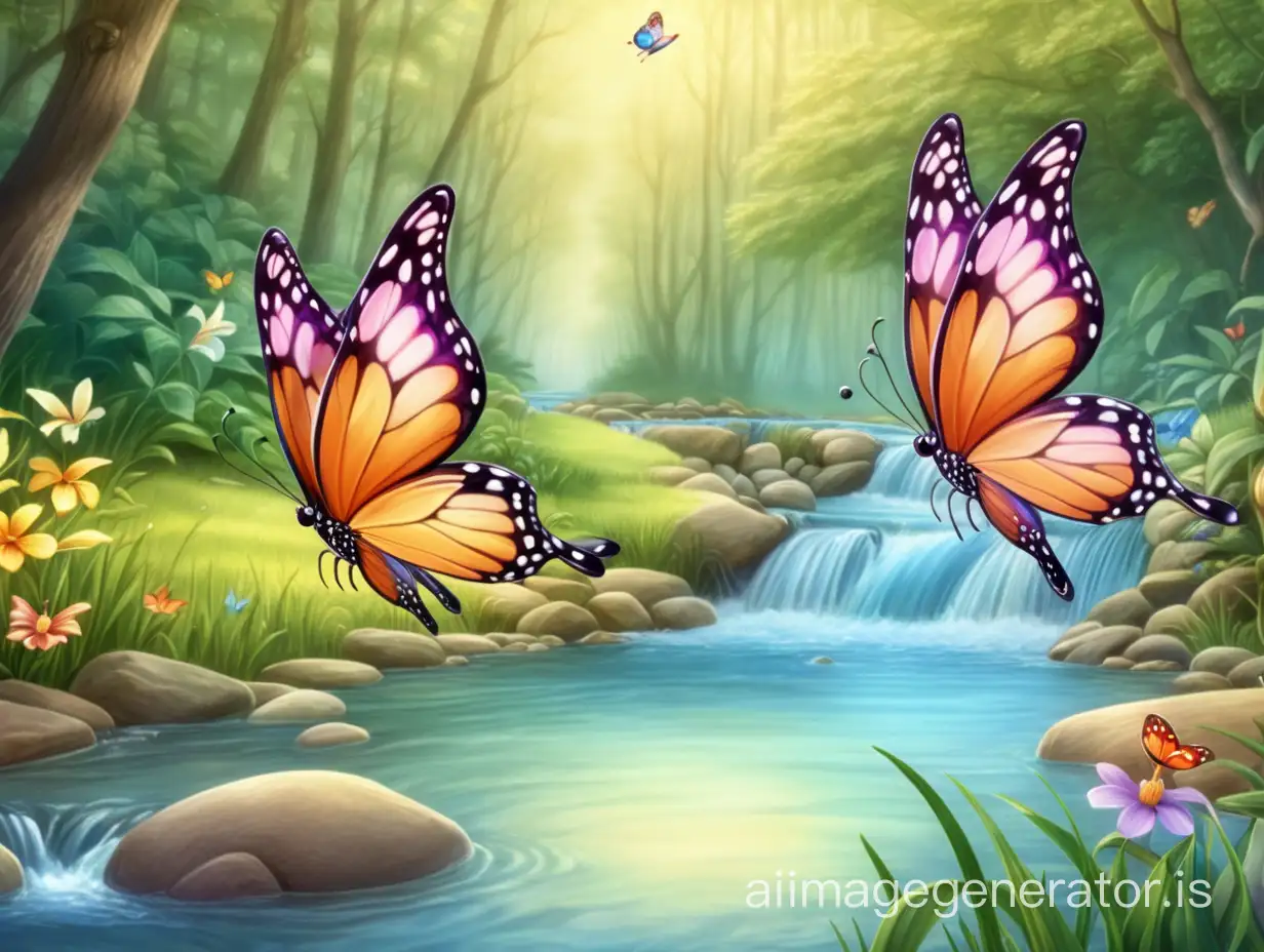 How to draw beautiful Butterfly scenery — Hive