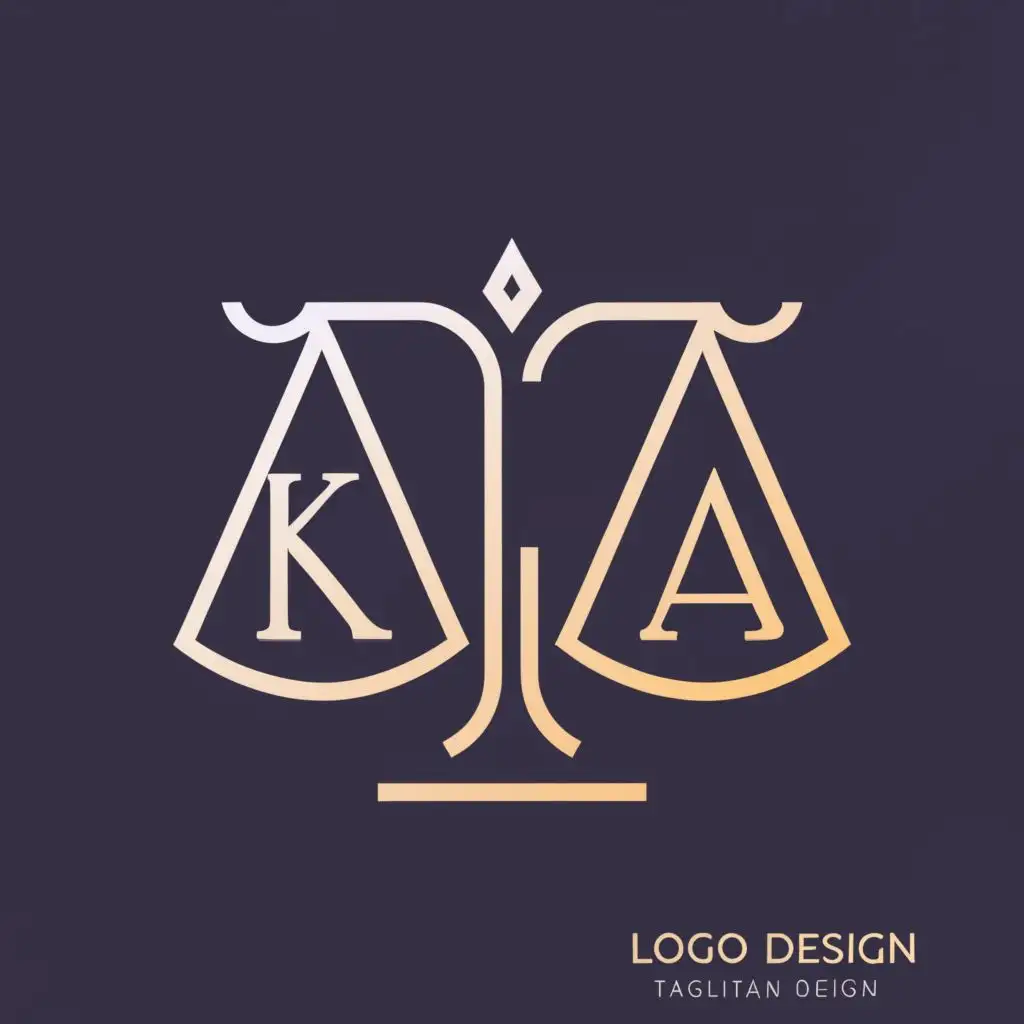 a logo design,with the text "K & A", main symbol:Law Scale,Moderate,be used in Legal industry,clear background