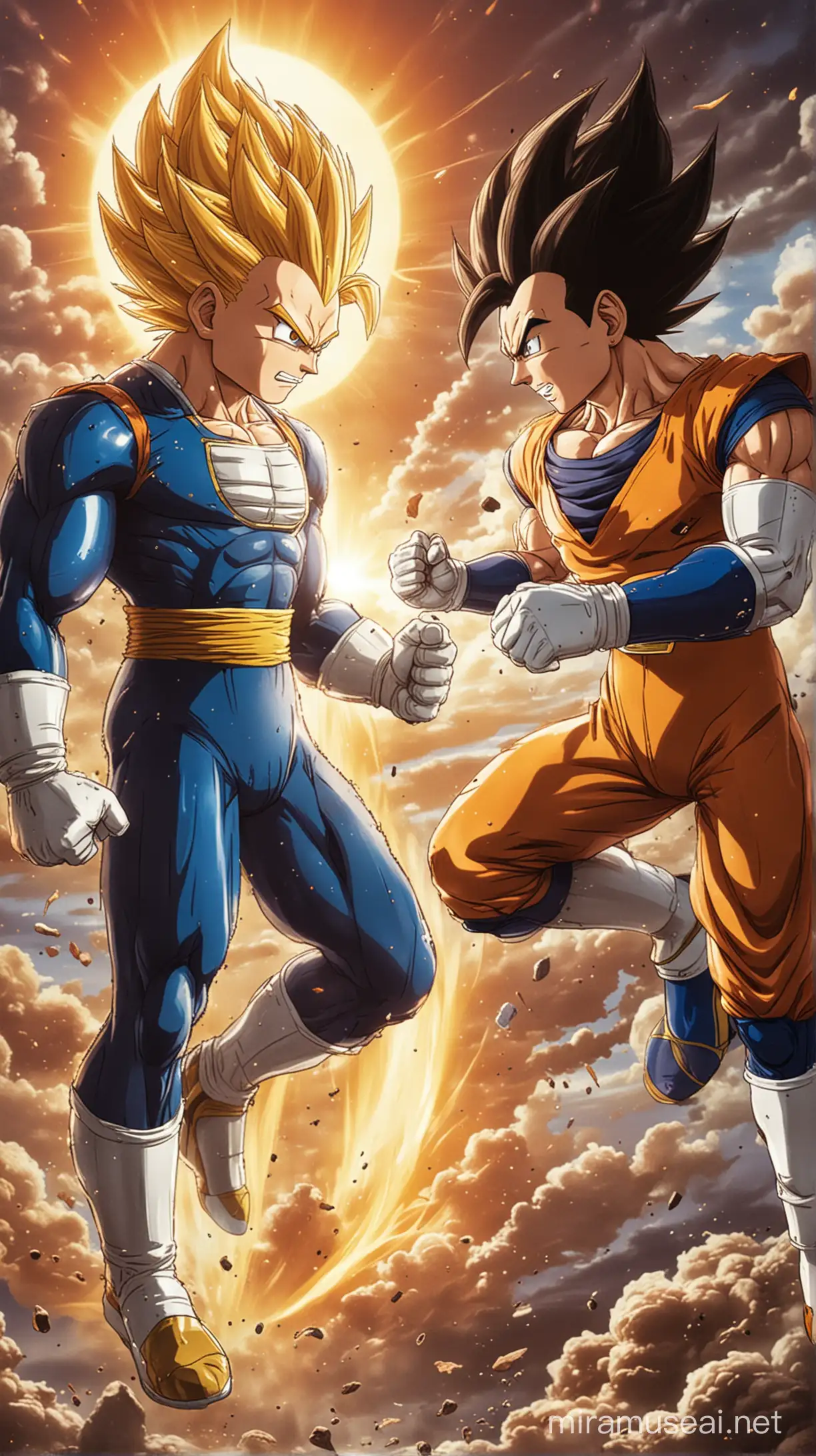 Epic Battle Goku vs Vegeta Dragon Ball Z Series Fan Art