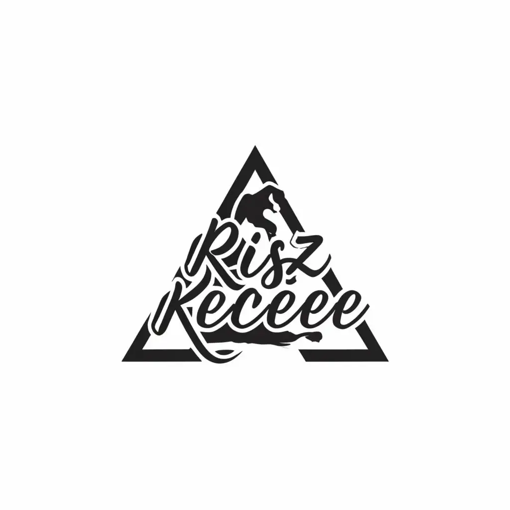 a logo design,with the text "Risz kecee", main symbol:Segitiga,Moderate,be used in Animals Pets industry,clear background