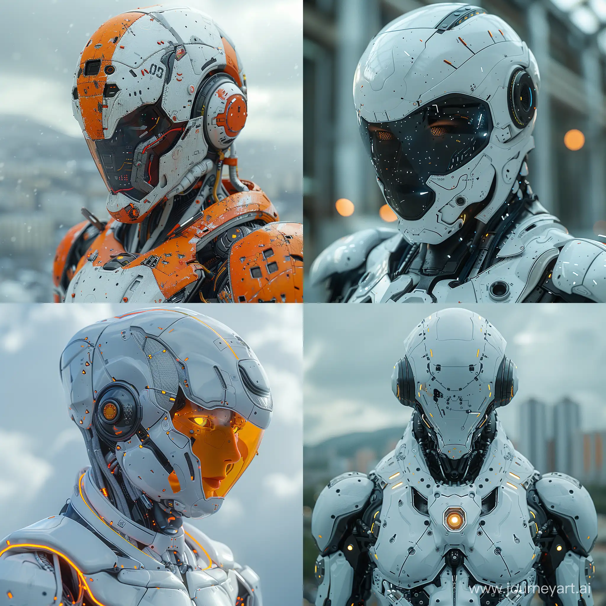 Futuristic sci-fi high-tech human, ideal postcyberpunk, octane render --stylize 1000