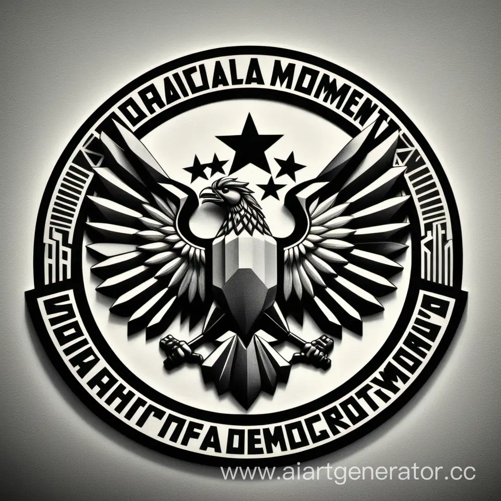 красивая эмблема радикального движения демократии России