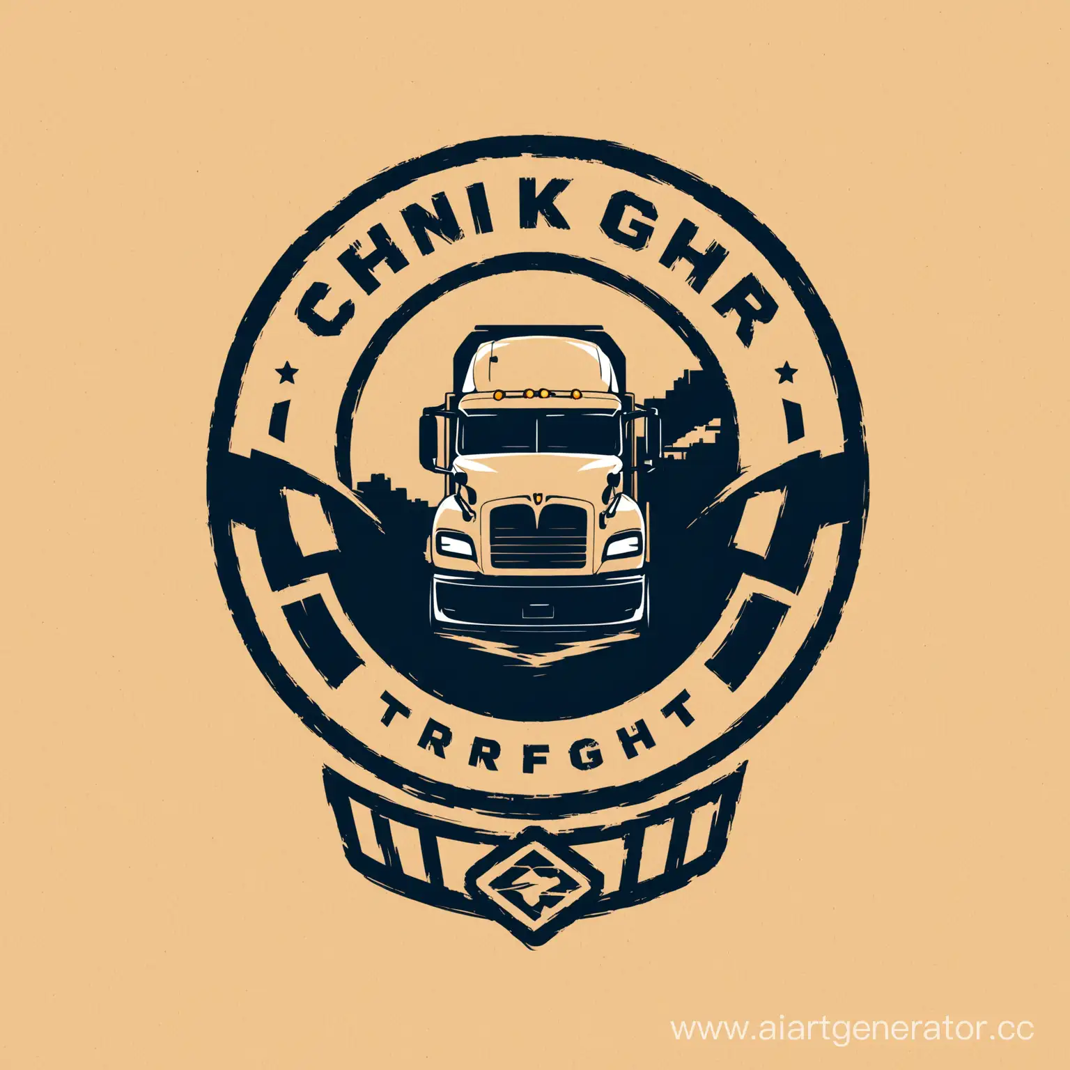 Dynamic-Freight-Transportation-Logo-with-Speeding-Truck