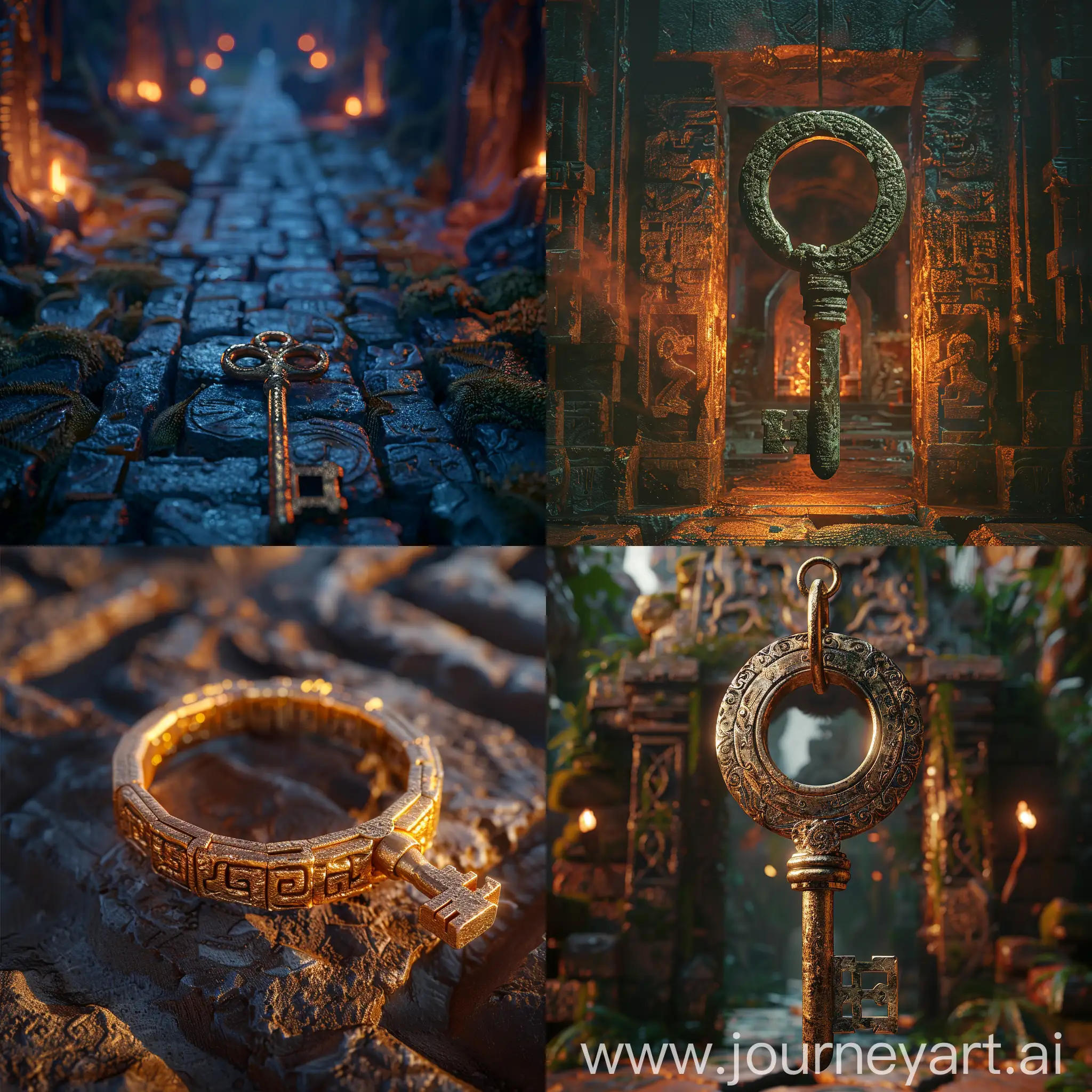 Realistic-8K-VRay-Ring-Key-to-Mysterious-Temple-Labyrinth