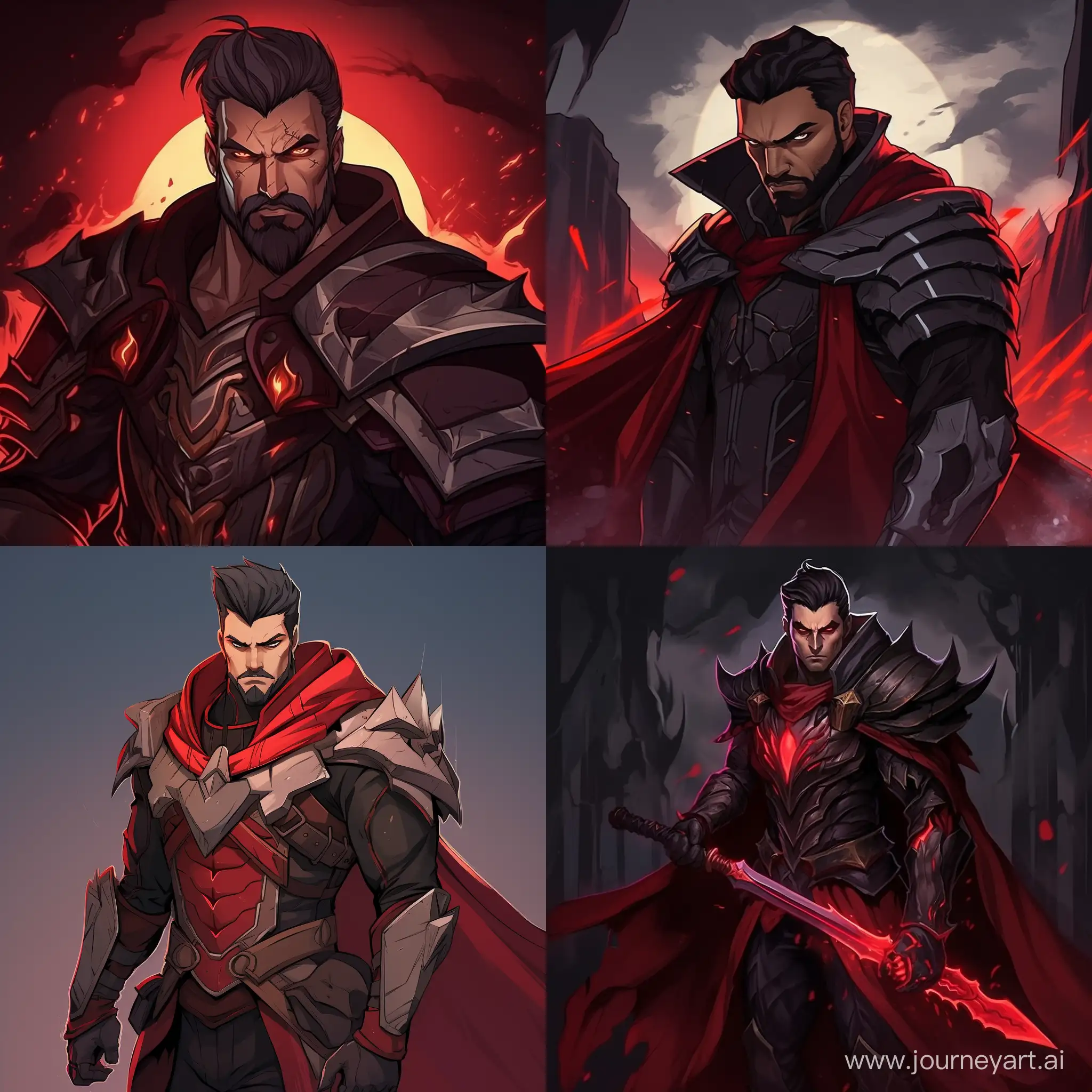 Darius from League of Legends in the style of the animated series Arcane