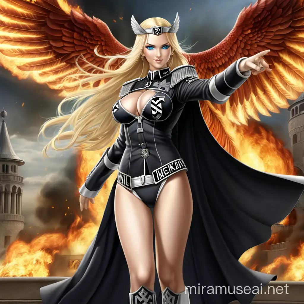 Blonde Goddess Empress in Battle Attire