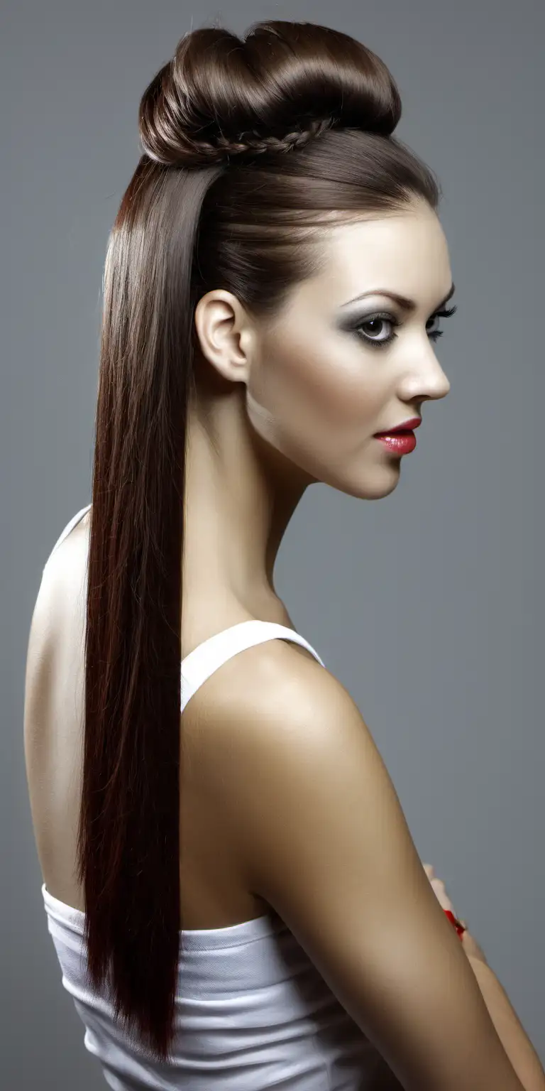 Elegant Woman with a Stylish Hairstyle