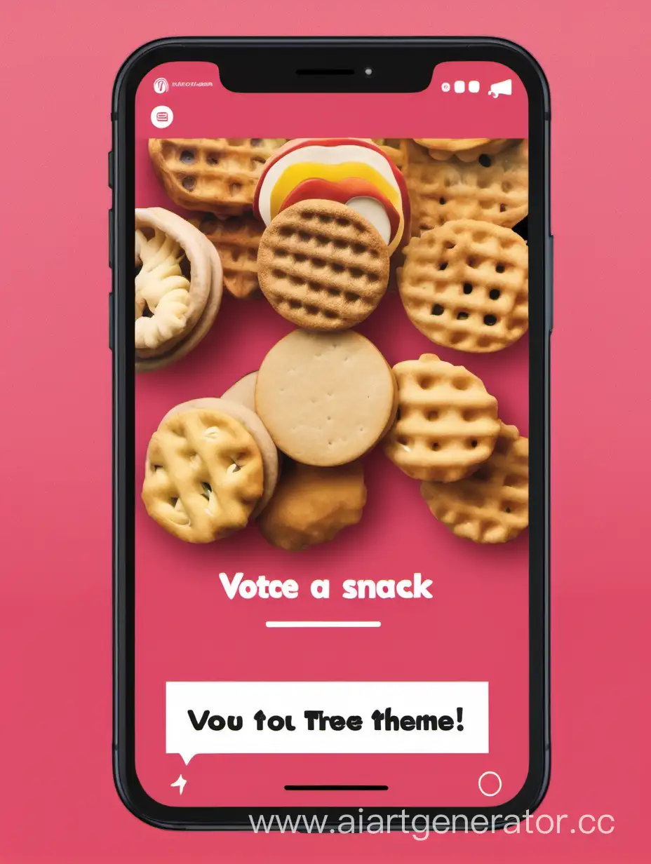  интерактивная история в Instagram Stories, где зрители могут выбирать, какой снэк им хотелось бы попробовать и затем принимать участие в голосовании.
