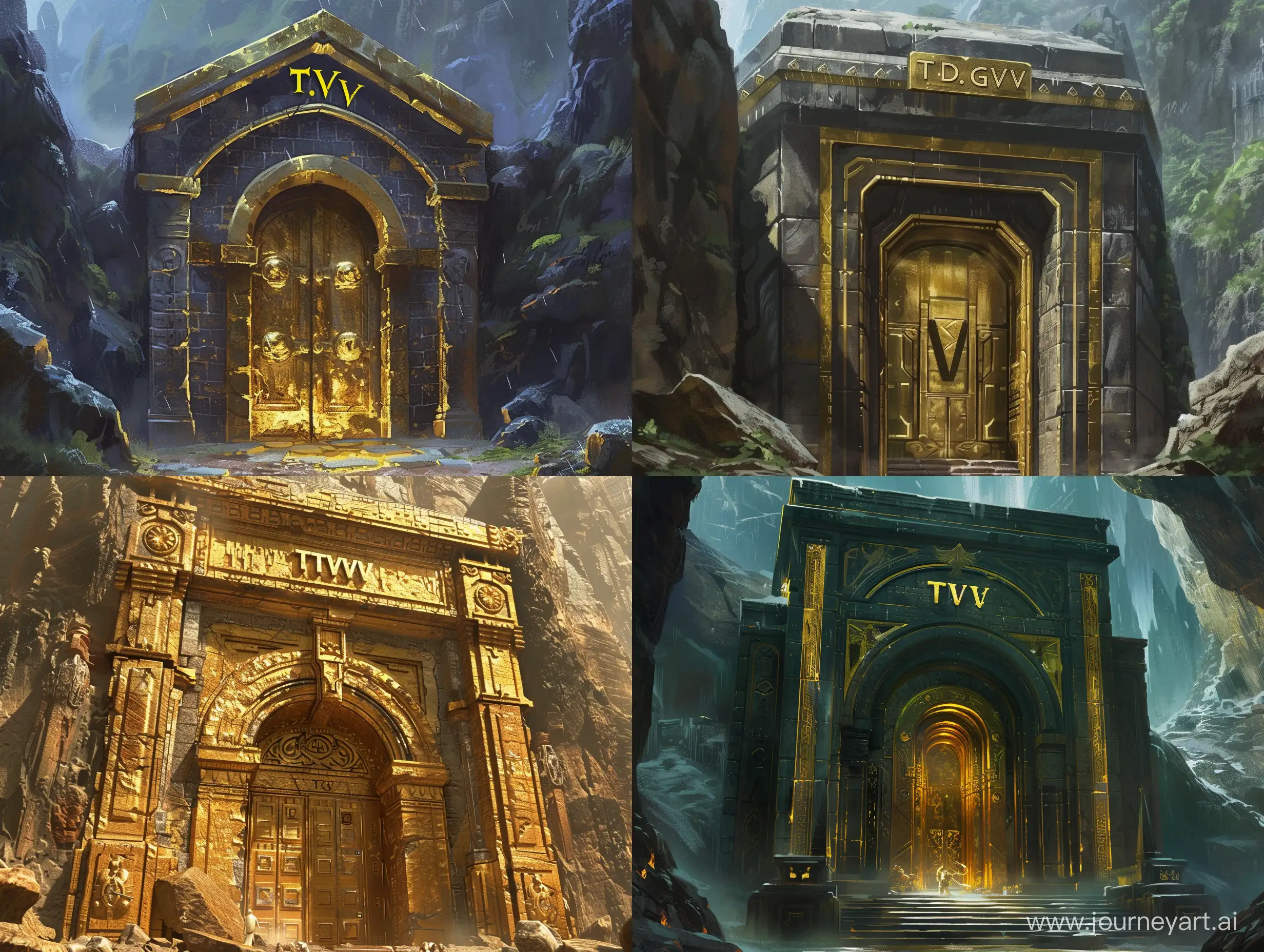 Epic-Fantasy-Entrance-to-The-Golden-Vault-with-Dnd-5e-Style
