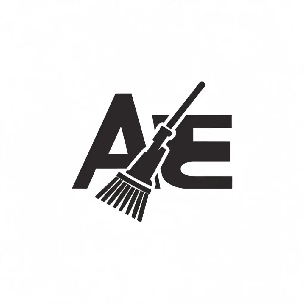LOGO-Design-for-AE-Minimalistic-Broom-Symbol-with-Clear-Background
