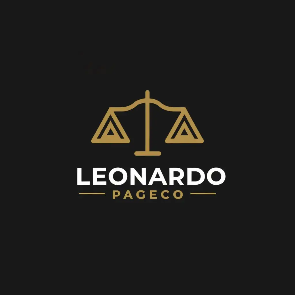 logo, LAWYER, with the text "LEONARDO PACHECO ", typography, be used in Legal industry
