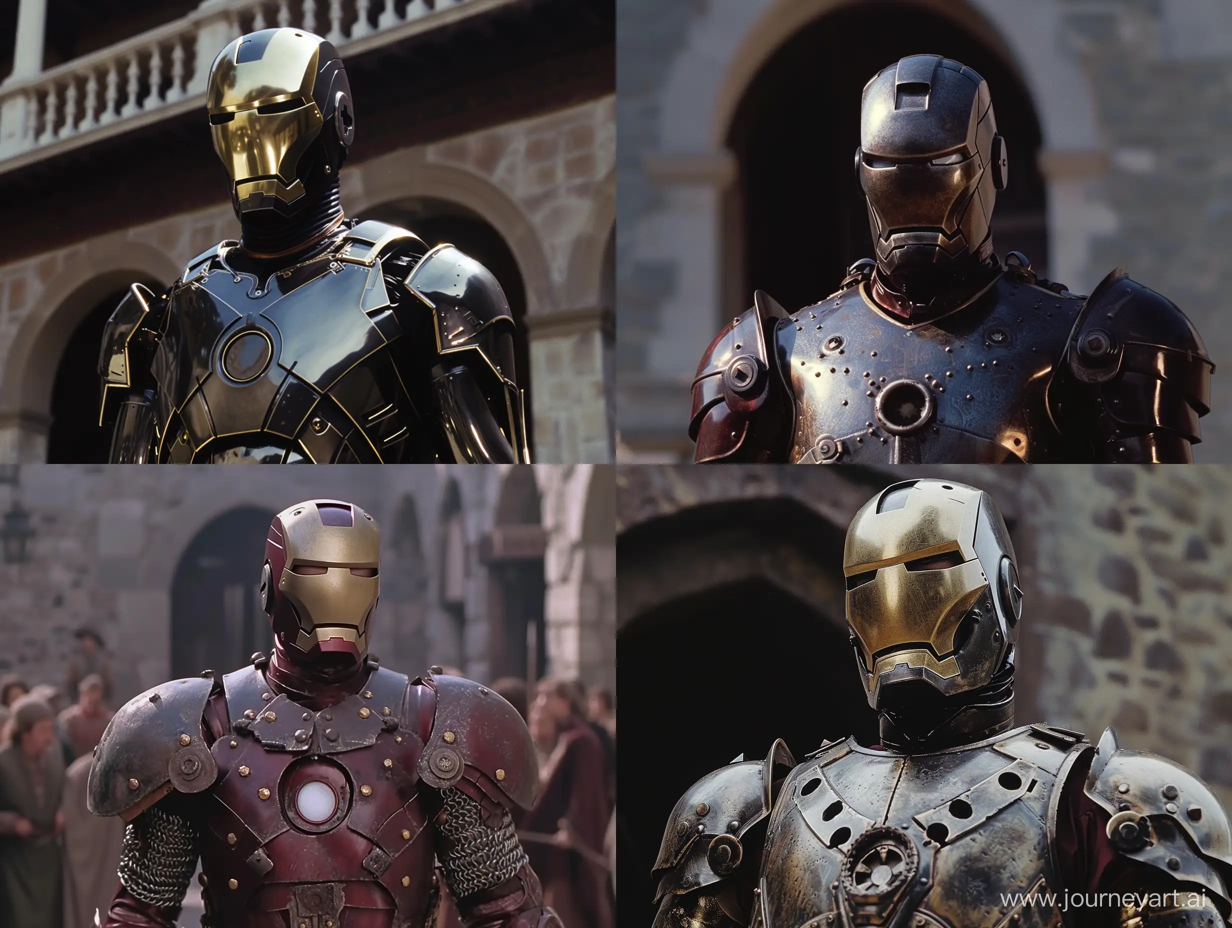 Renaissance-Era-Ironman-in-Authentic-Costume-Dark-Film-Still