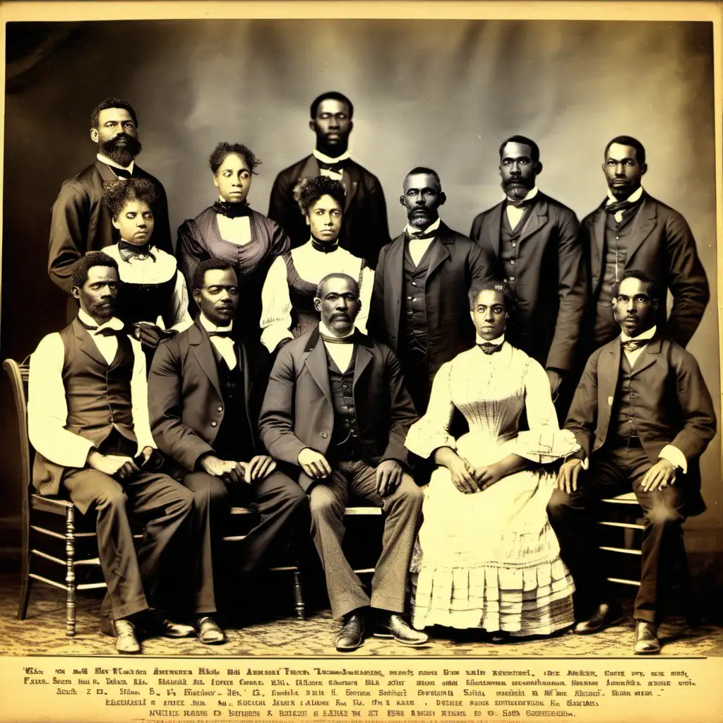 Historical Portrait AfricanAmerican Teachers in 1880