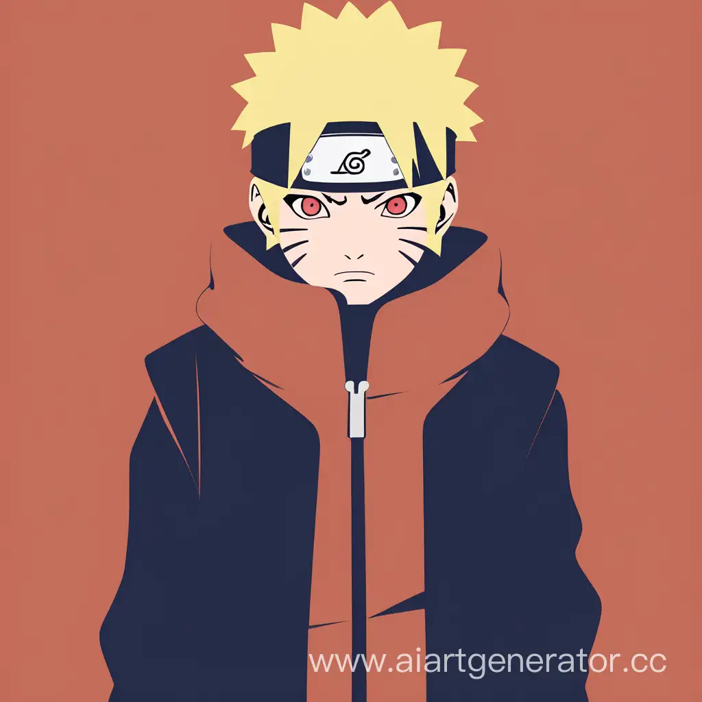 Naruto-Minimalism-Art-Tranquil-Ninja-in-Serene-Landscape