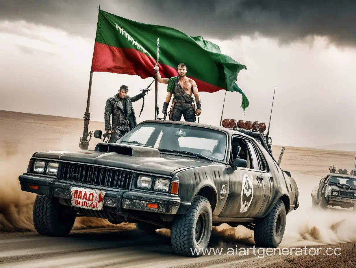 Mad Max, Chechen flag, furious road, Chechen republic
