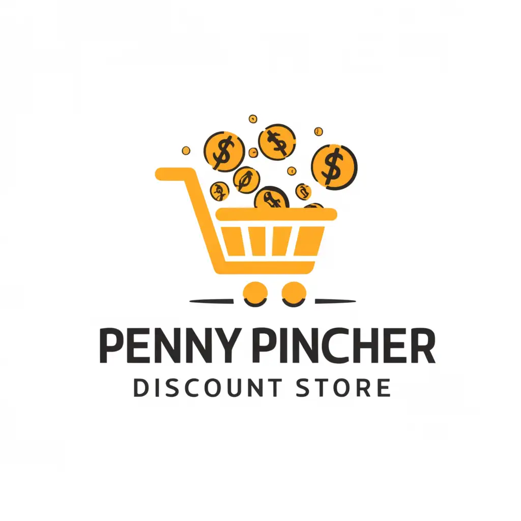 a logo design,with the text "Penny pincher discount store", main symbol:discount store,complex,be used in Entertainment industry,clear background