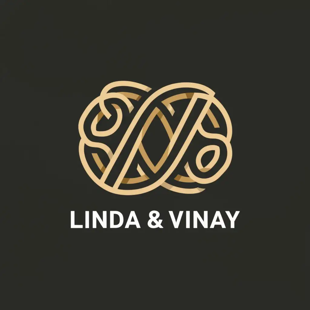a logo design,with the text "Linda & vinay

", main symbol:LV,complex,clear background