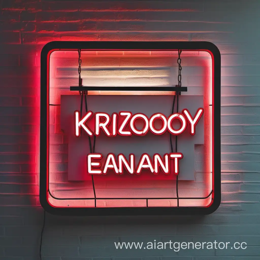 неоновая натпись krizooy Ebanat