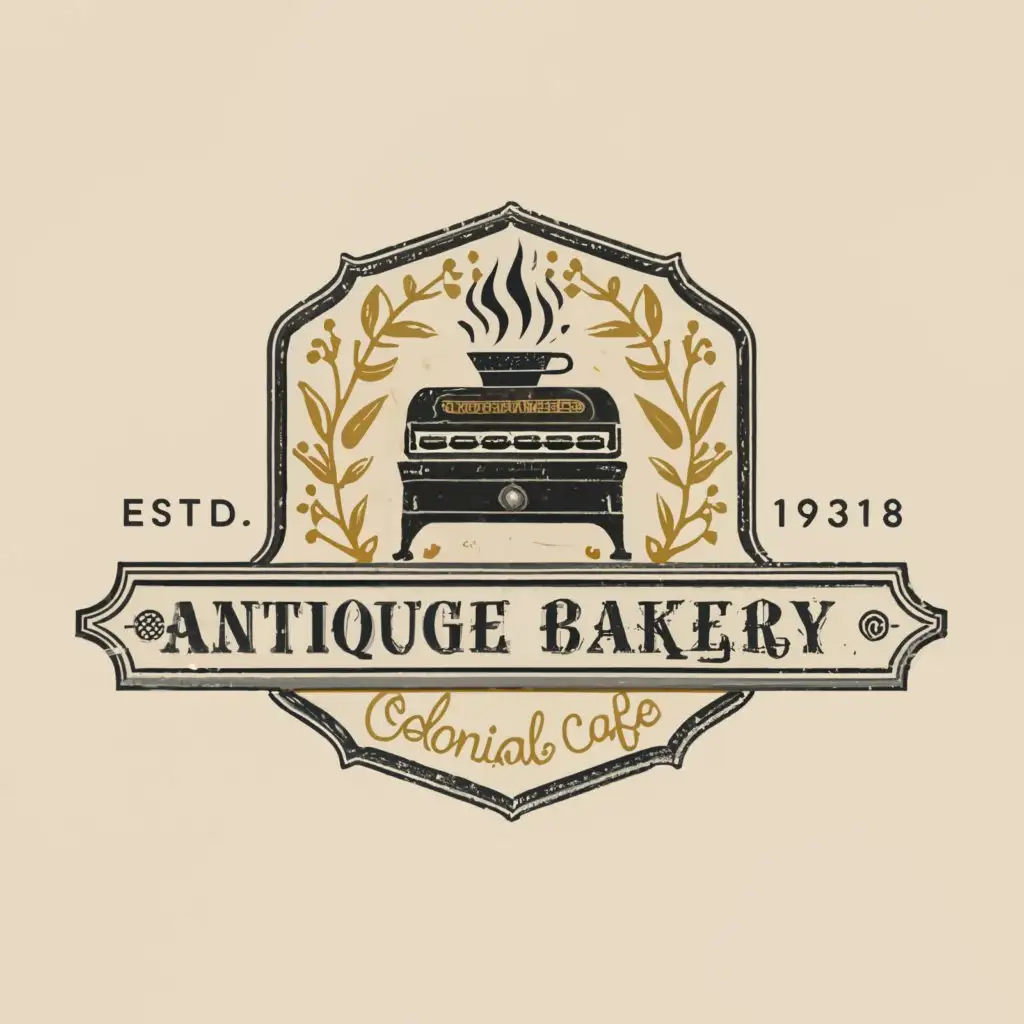a logo design,with the text "Telina's Antique Bakery", main symbol:Bakery
Old times
colonial
Cafe,Moderate,clear background