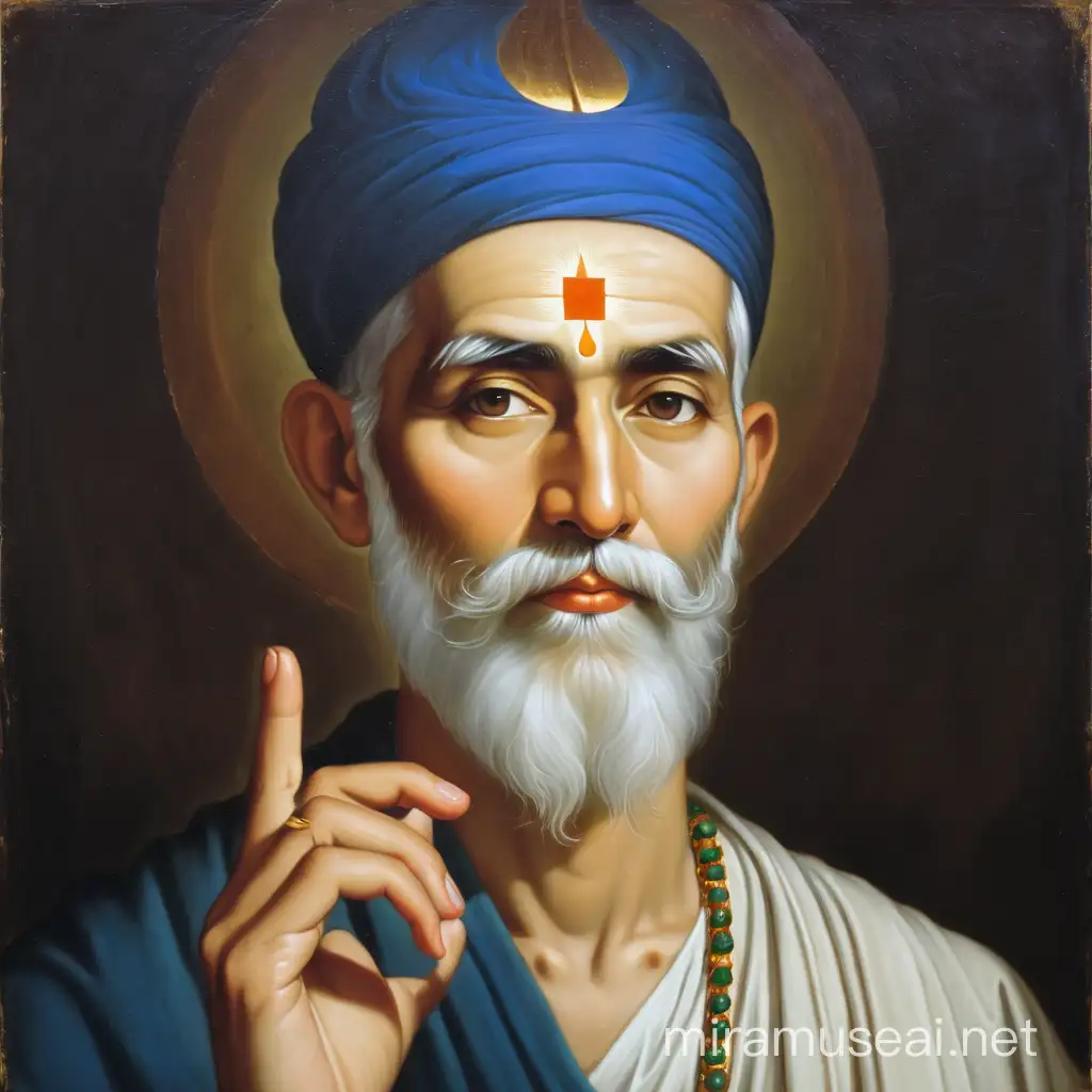 Saint Kabir Das Ji with White Trimmed Beard