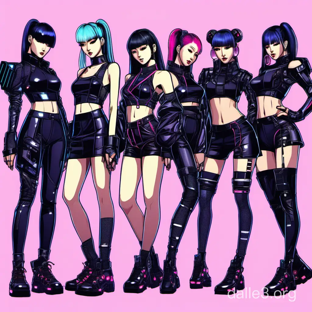 Cyberpunk K-Pop Girl Group