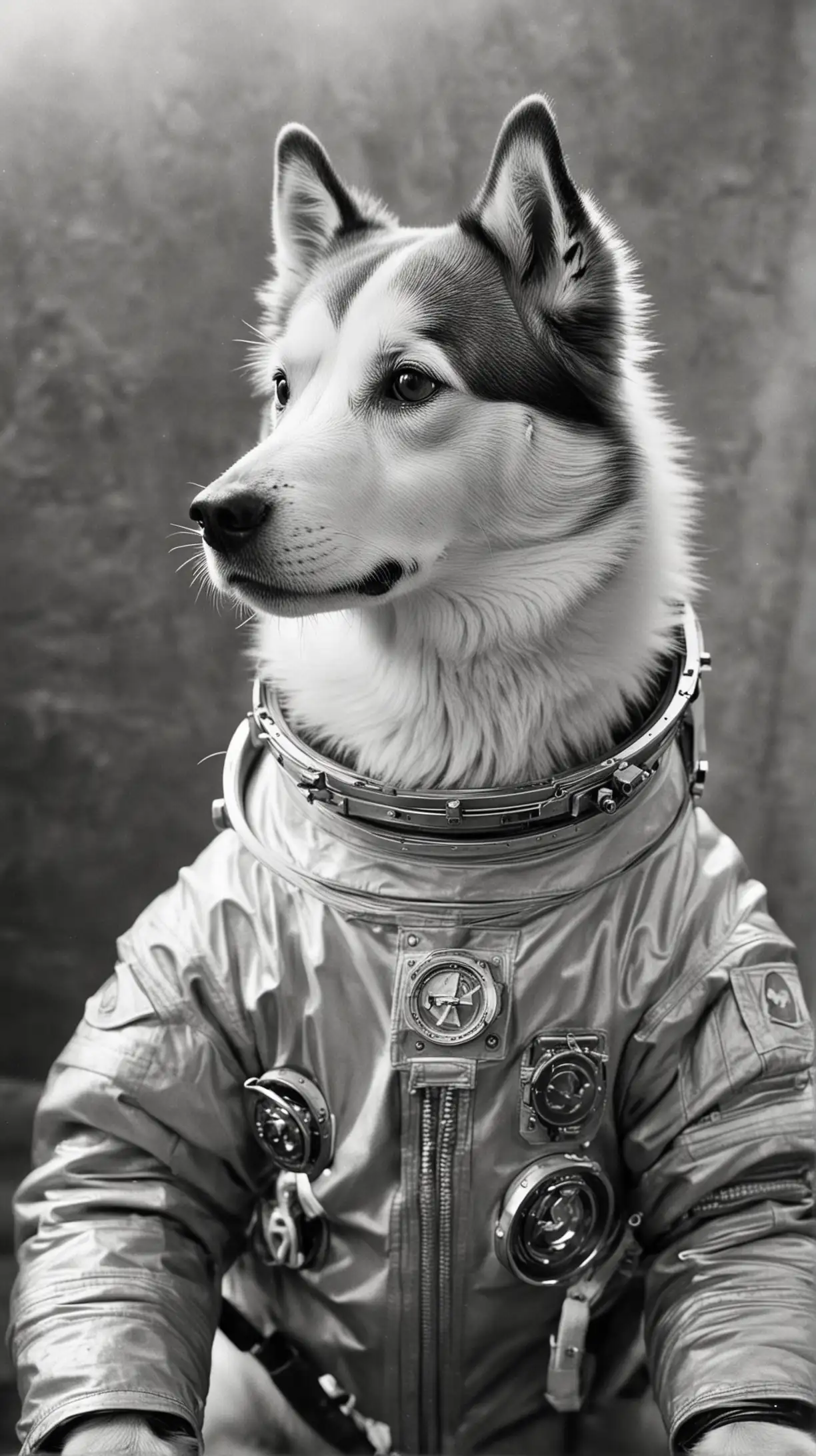 1957 years The first dog Laika's cosmonaut
