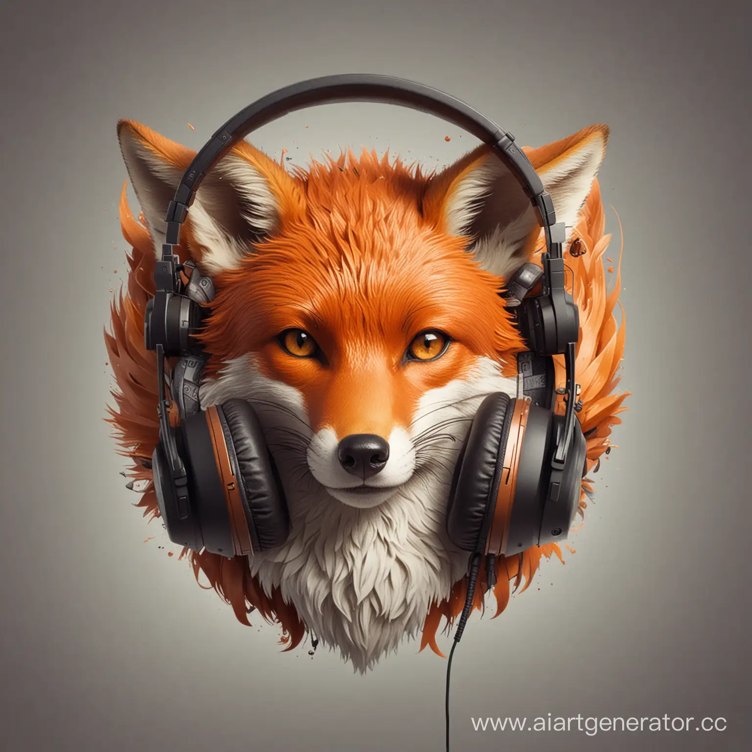 Fox-Gamer-with-Headphones-Digital-Art