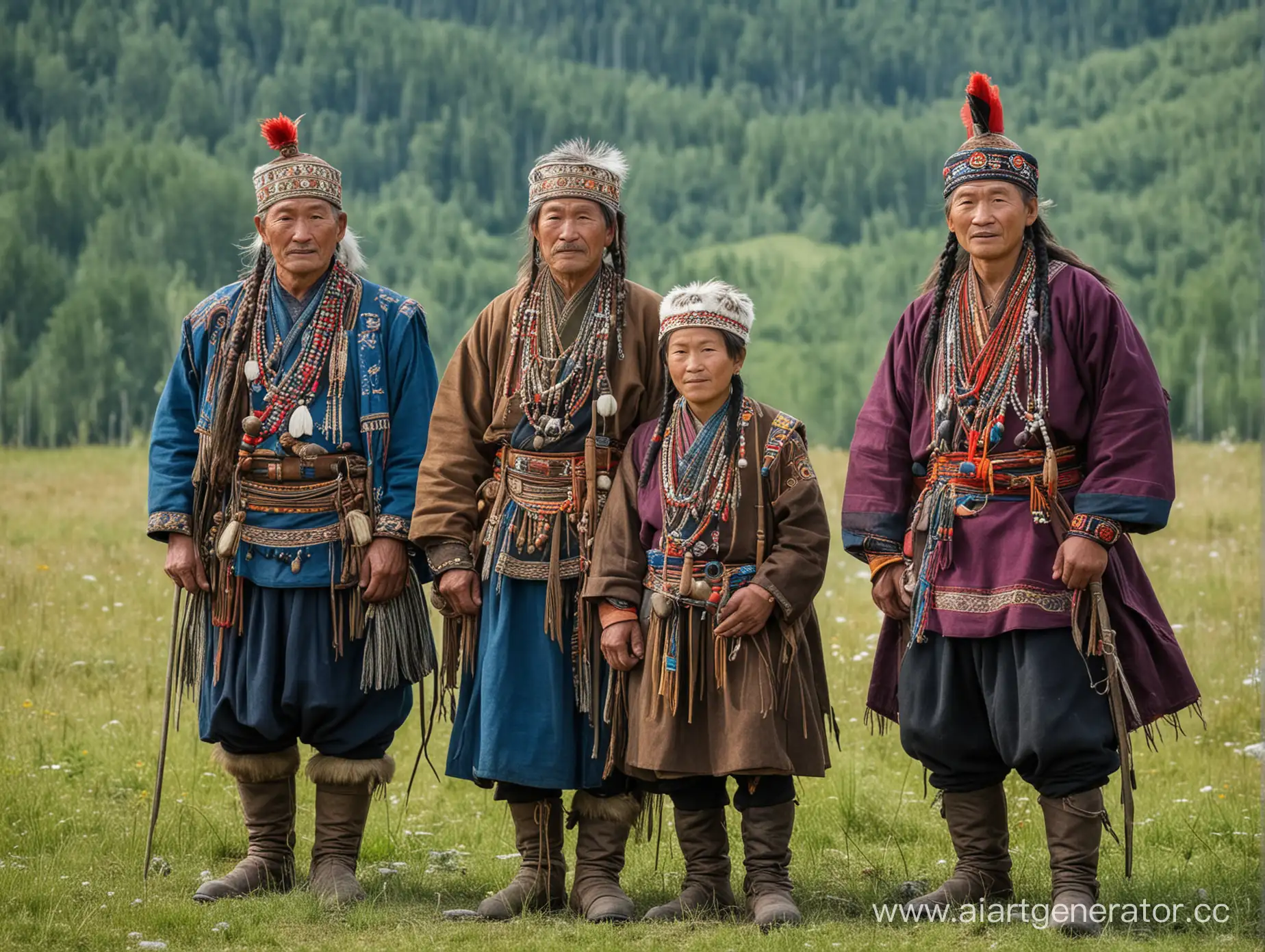 Diverse-Peoples-of-Altai-Cultural-Celebration-Amidst-Mountainous-Splendor