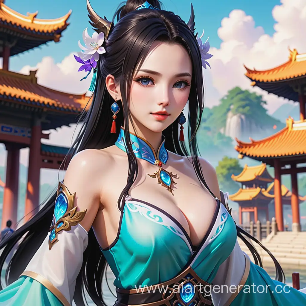 Chinese-MMORPG-Character-in-Perfect-World-Game-Setting