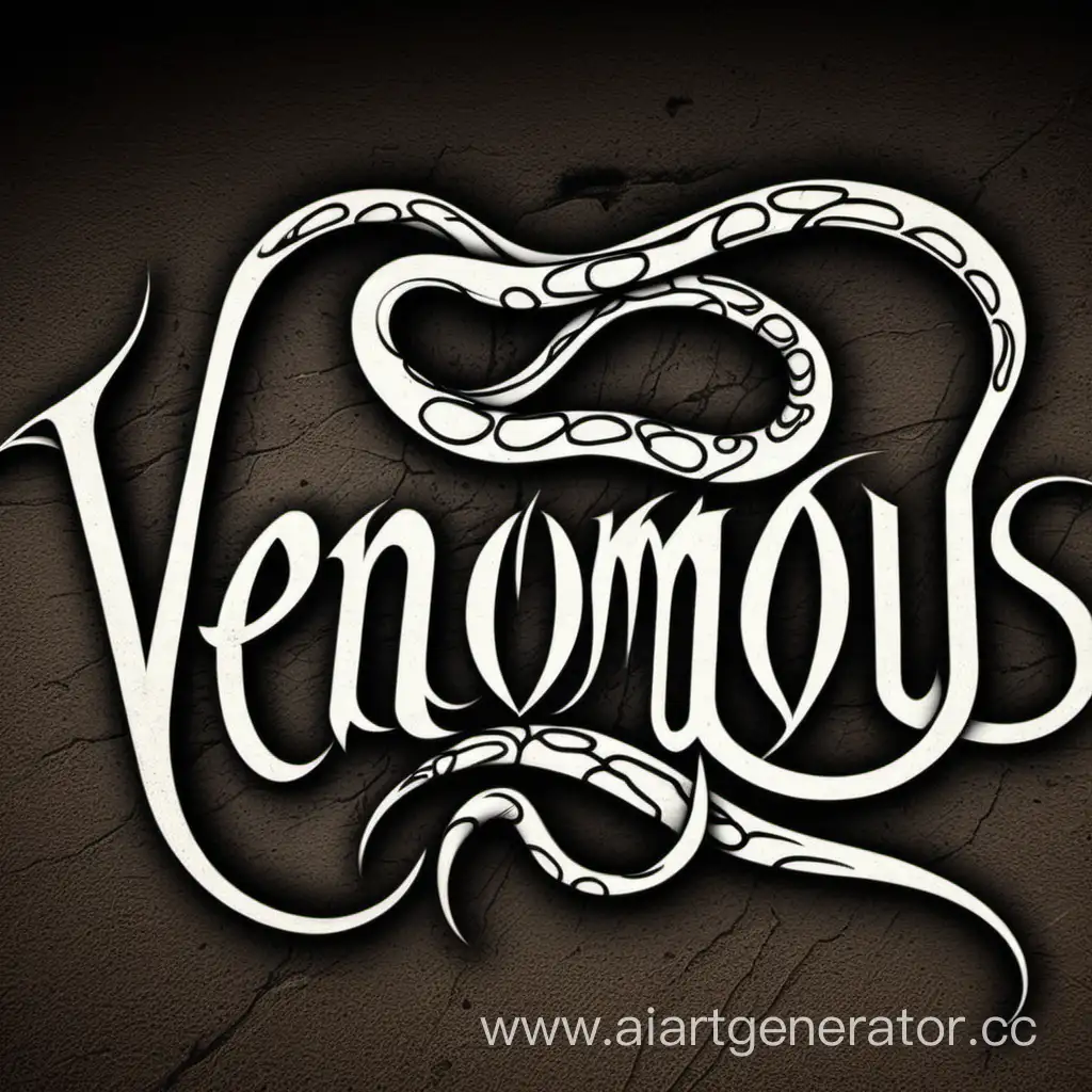 Красивая надпись "venomous"