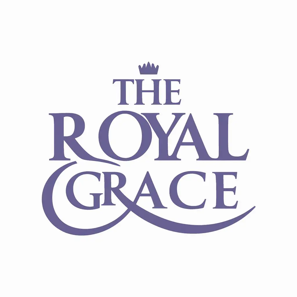logo, airplane, with the text "The Royal Grace", typography, be used in Travel industry