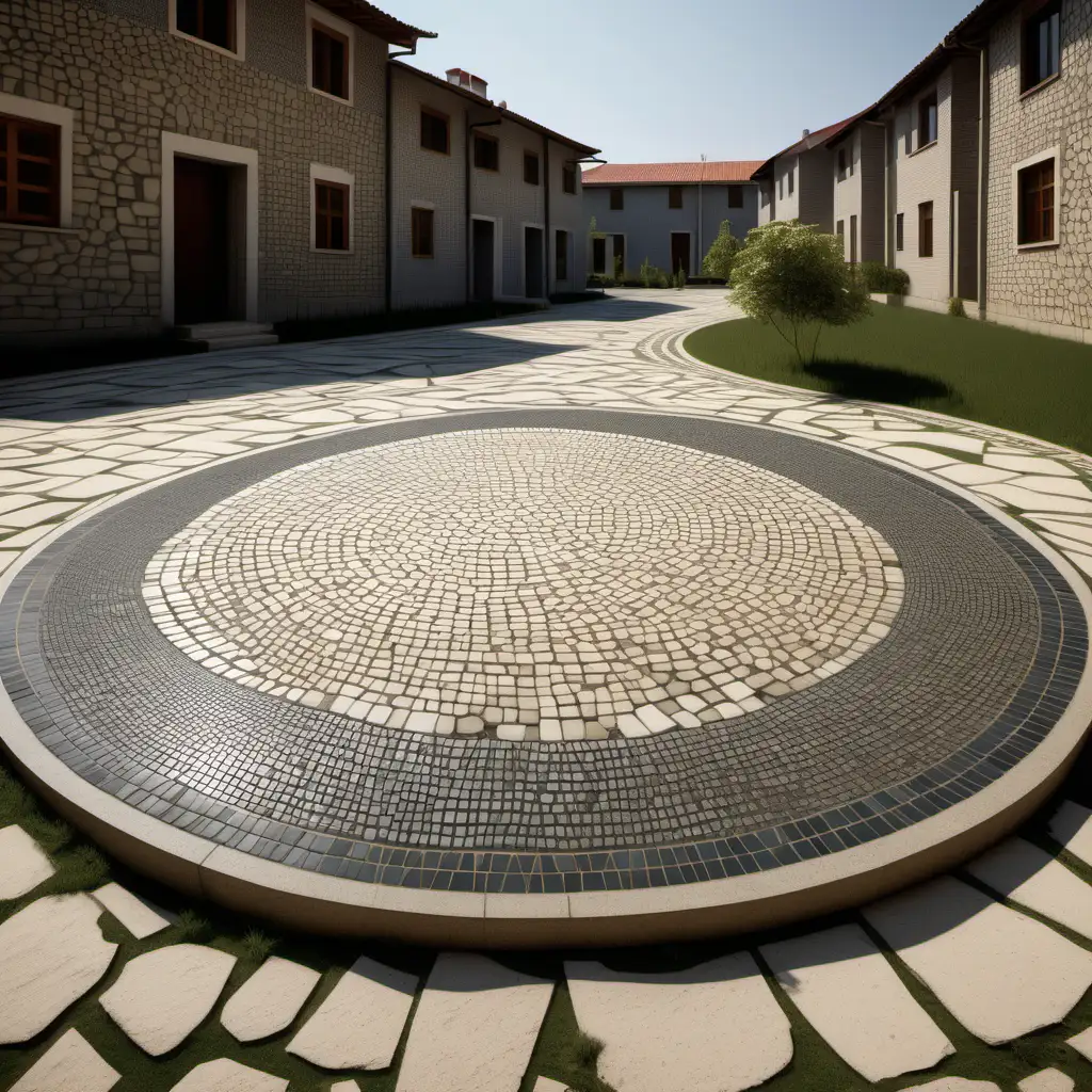 Refined Irregularly Round Stone in Sunny Residential Area